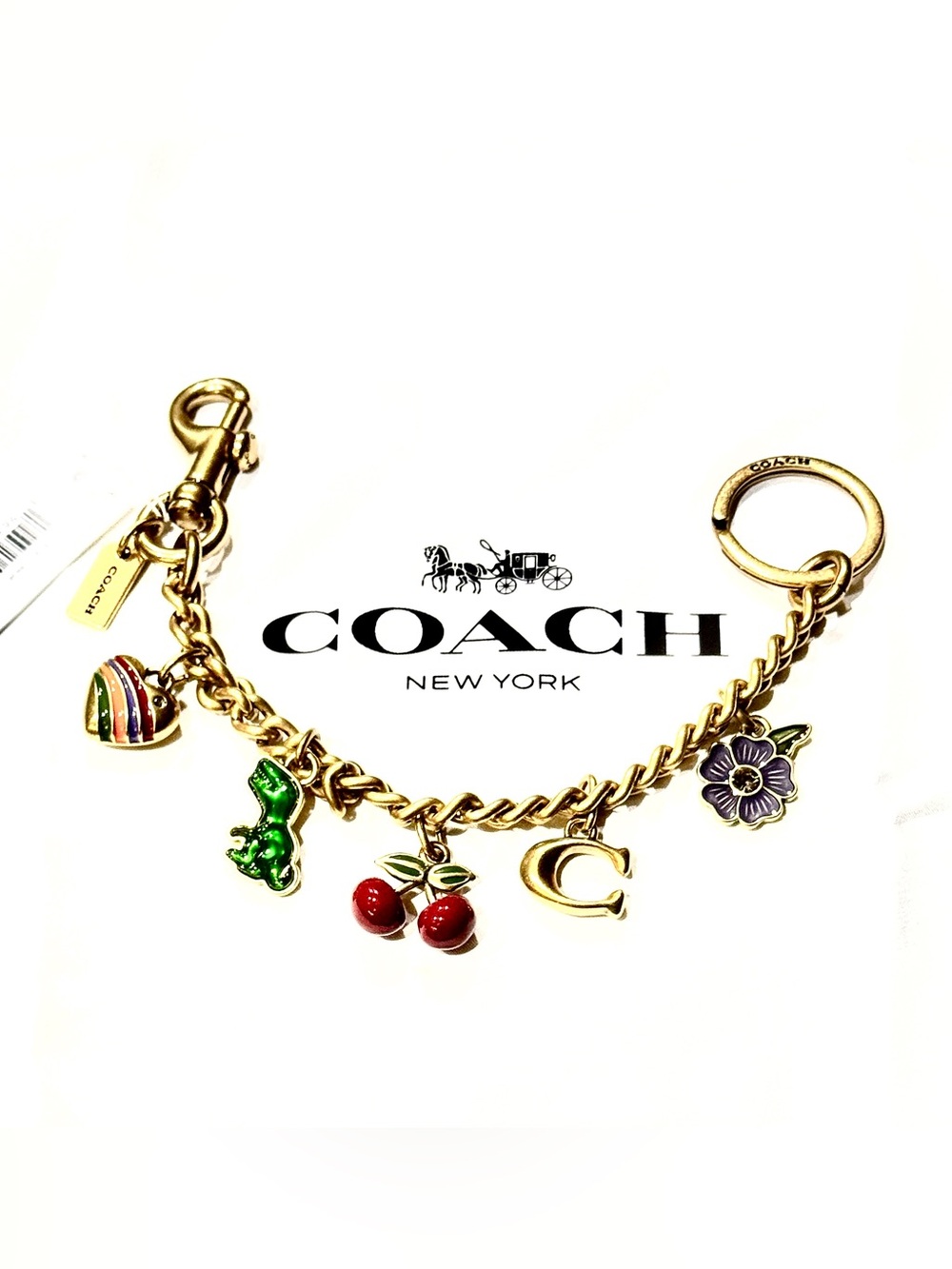 Coach Motif Chain Bag Charm  #CN119
